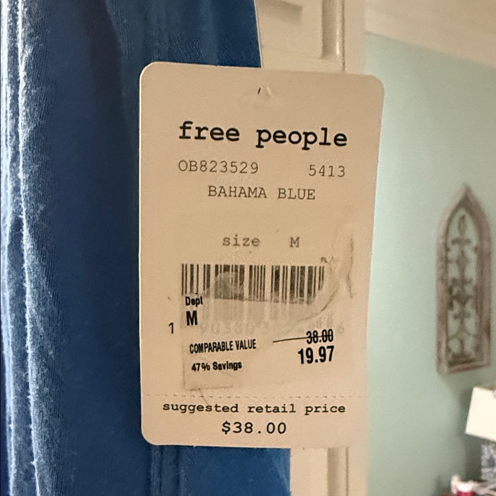 Free People Vibrant Blue Tank Top - Picture 2 of 5
